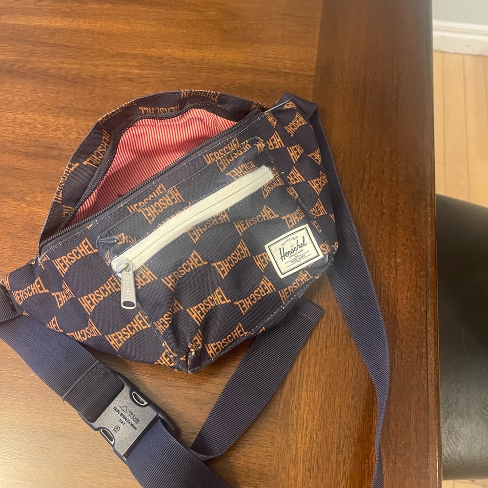 Herschel Supply Company Black and Orange Logo Belt Bag - Picture 3 of 4